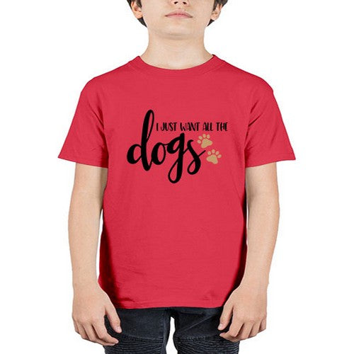 i just want all the dogs 190# - dogs - Youth Tee Unisex