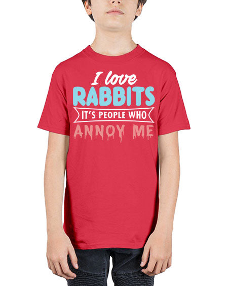 i love rabbits its people who annoy me - rabbit - Youth Tee Unisex