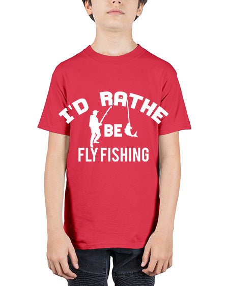 id rather be fly fishing 11# - shark-fish - Youth Tee Unisex