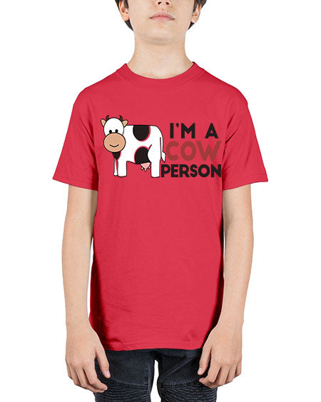 im a cow person - cow - Youth Tee Unisex