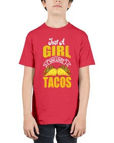 just a girl who loves tacos 1254# - tacos - Youth Tee Unisex