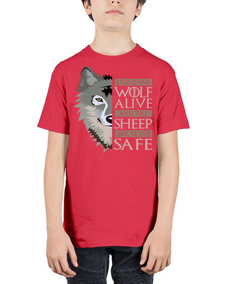 leave one wolf alive and the sheep are never safe - wolf - Youth Tee Unisex