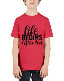 life begins after tea 1297# - tea - Youth Tee Unisex