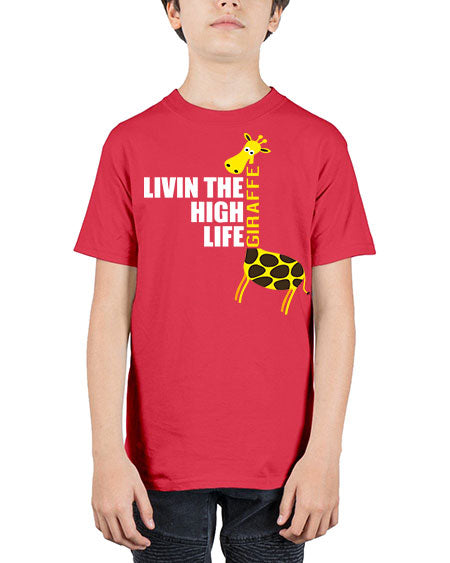 living the high life giraffe - giraffee - Youth Tee Unisex