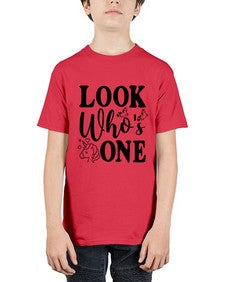 look whos one 262# - unicorn - Youth Tee Unisex