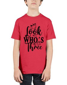 look whos three 265# - unicorn - Youth Tee Unisex