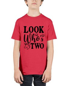 look whos two 267# - unicorn - Youth Tee Unisex
