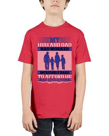 my mum and dad had worked incredibly hard to afford me an education 472# - parents day - Youth Tee Unisex
