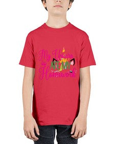 my unicorn ate my homework 319# - unicorn - Youth Tee Unisex