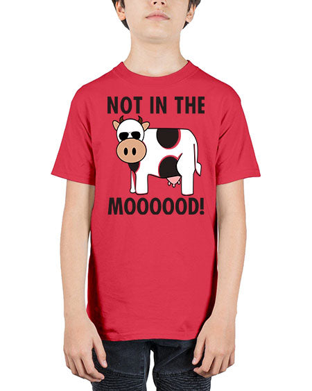 not in the mooood  - cow - Youth Tee Unisex