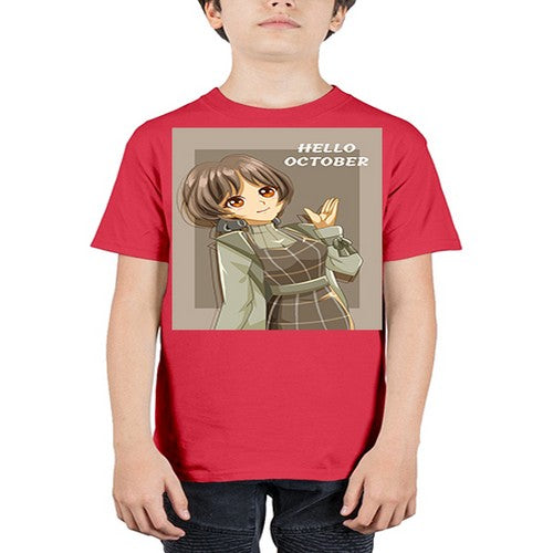 of beautiful girl in hello october 133# - anime - Youth Tee Unisex