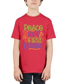 peace out first grade 624# - first grade - Youth Tee Unisex