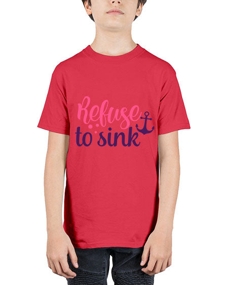 refuse to sink Style 4# - breast cancer - Youth Tee Unisex