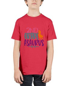 second grade asaurus 808# - second grade - Youth Tee Unisex