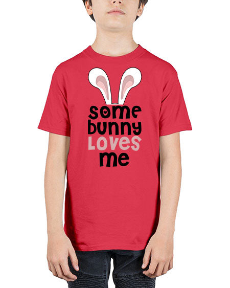 some bunny loves me - rabbit - Youth Tee Unisex