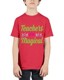 teachers are magical 428# - unicorn - Youth Tee Unisex