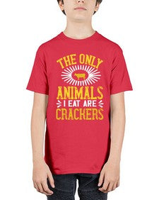 the only animals i eat are crackers 418# - vegan - Youth Tee Unisex