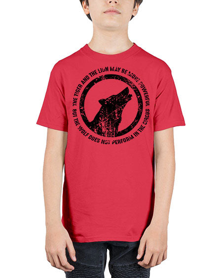 the tiger and the lion may be more powerful - wolf - Youth Tee Unisex
