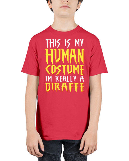 this is my human costume im really a giraffe - giraffee - Youth Tee Unisex