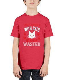 time spend with cat is never wasted Style 120# - cats - Youth Tee Unisex