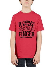 two words one finger 1193# - sassy - Youth Tee Unisex