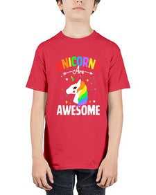 unicorns are awesome 520# - unicorn - Youth Tee Unisex
