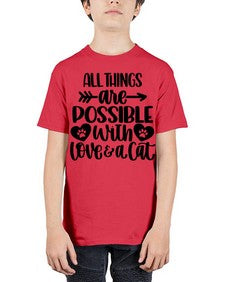 All Things Are Possible Style 75# - cats - Youth Tee Unisex