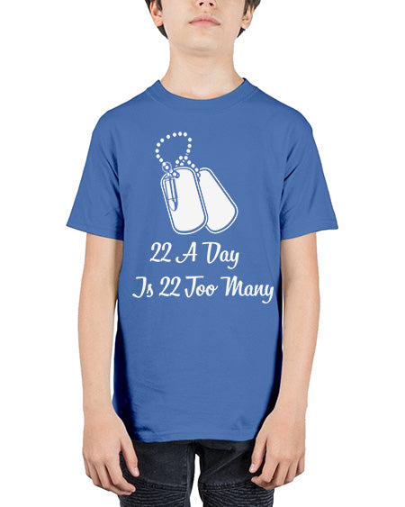 22 A Day is 22 30# - PTSD - Youth Tee Unisex