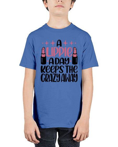 A Lippie A Day Keeps The Crazy Away Style 150# - beauty - fashion - Youth Tee Unisex