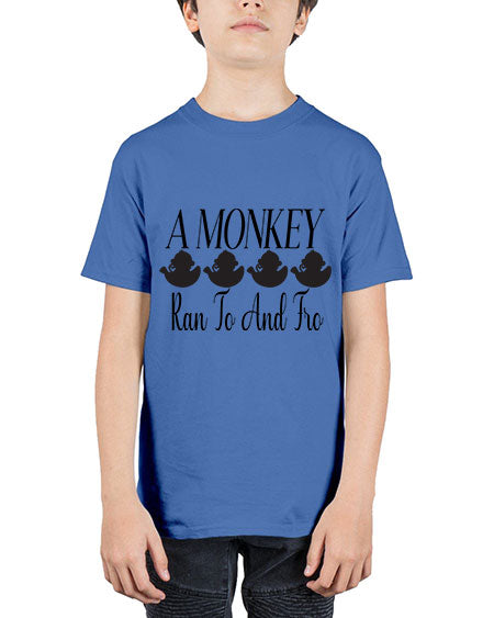 A monkey ran to and  - monkey - Youth Tee Unisex