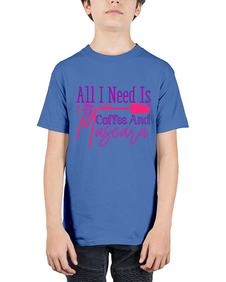 All I Need Is Coffee And Mascara Style 258# - beauty - fashion - Youth Tee Unisex