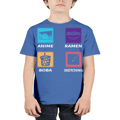 Anime Ramen Boba Sketching Anime 218# - anime - Youth Tee Unisex