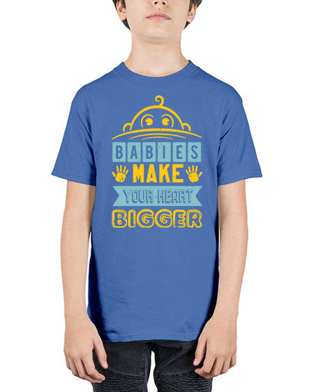 Babies make your heart bigger Style 21# - baby shower - Youth Tee Unisex