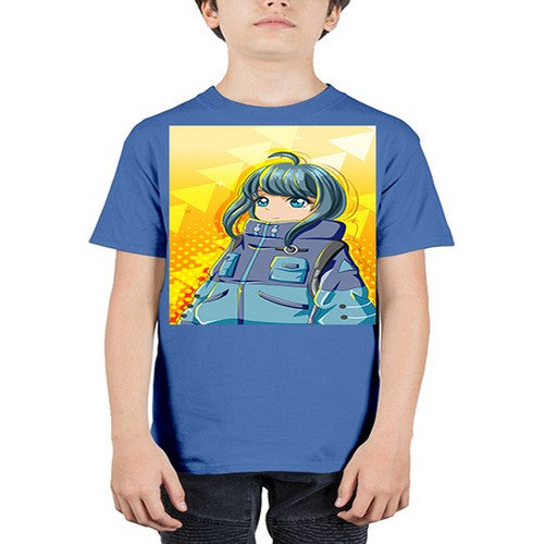 Beautiful and cute girl with big jacket 88# - anime - Youth Tee Unisex