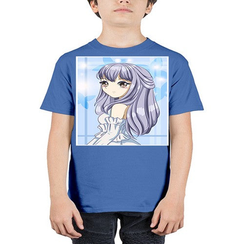 Beautiful and pretty princess silver hair 77# - anime - Youth Tee Unisex