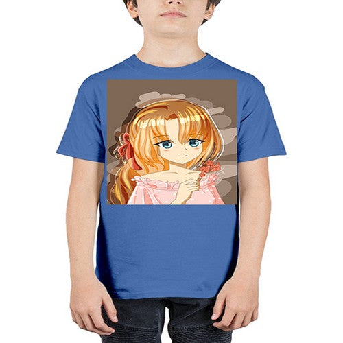 Beautiful princess with flowers 97# - anime - Youth Tee Unisex