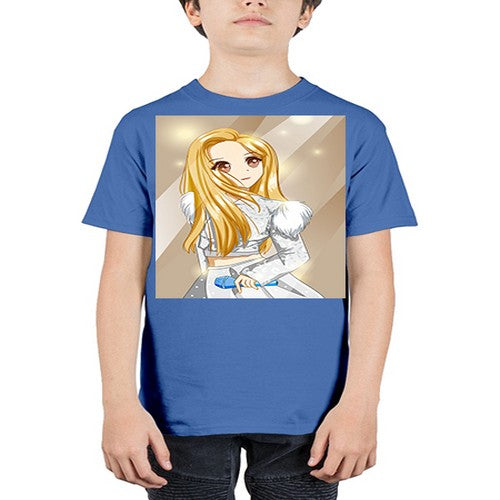 Beautiful singer girl with white dress 182# - anime - Youth Tee Unisex