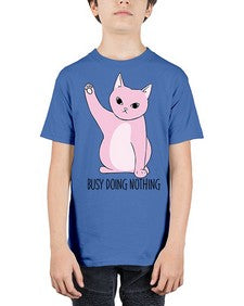 Busy Doing Nothing - cats - Youth Tee Unisex