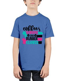 Coffee Scrubs And Rubber Gloves Style Style 664# - nurse - Youth Tee Unisex
