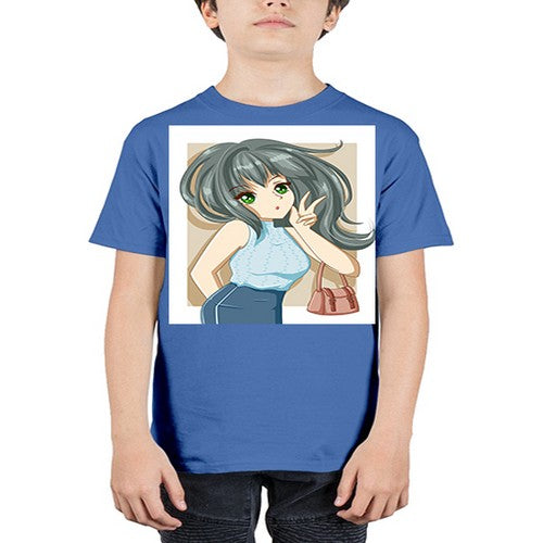 Cool and beautiful girl carry a fashion bag 96# - anime - Youth Tee Unisex