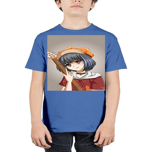 Cool and beautiful rockstar woman with guitar 8# - anime - Youth Tee Unisex
