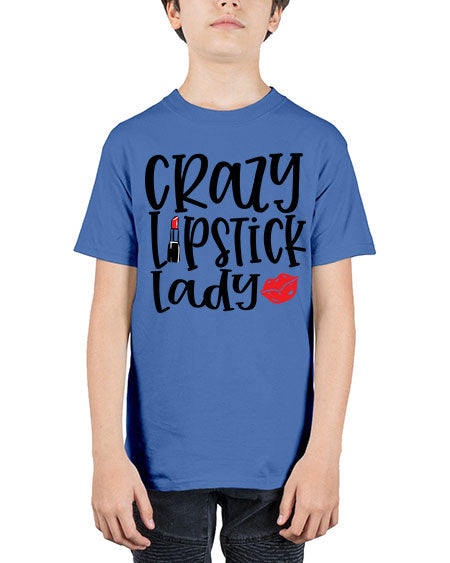 Crazy Lipstick Lady Style 240# - beauty - fashion - Youth Tee Unisex