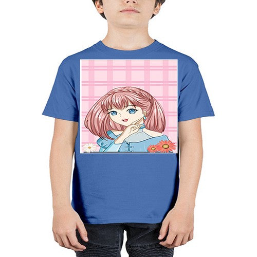Cute and beautiful princess pink short hair 72# - anime - Youth Tee Unisex