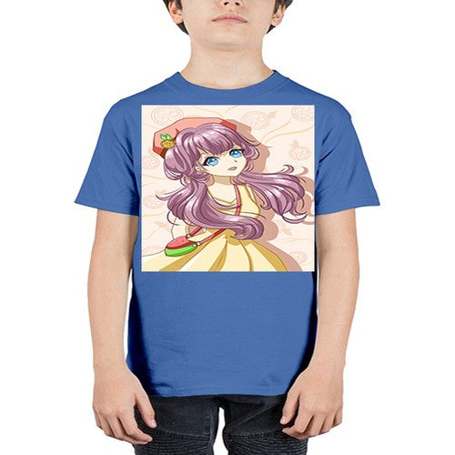 Cute and happy girl in summertime with fruit theme 33# - anime - Youth Tee Unisex