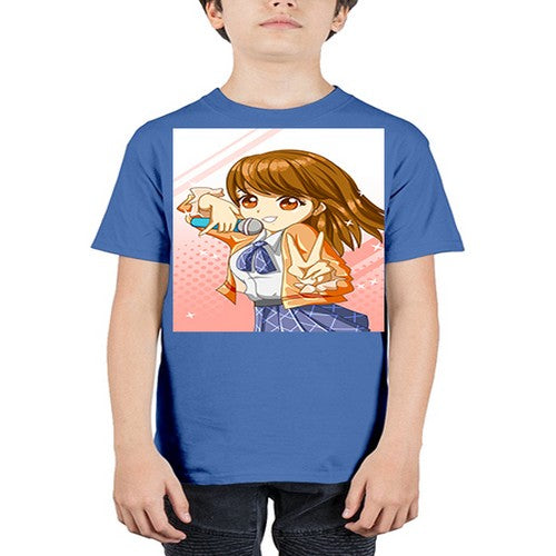 Cute teenage student girl singing song 47# - anime - Youth Tee Unisex