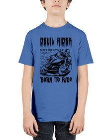 Devil rider 374# - skull and bones - Youth Tee Unisex