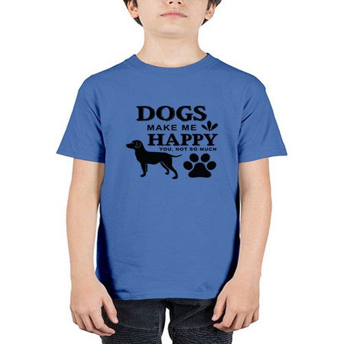 Dogs Make Me Happy Style 44# - dogs - Youth Tee Unisex
