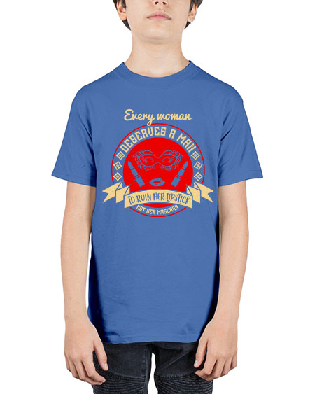 Every woman deserves a man to ruin her lipstick not her mascara Style 212# - beauty - fashion - Youth Tee Unisex