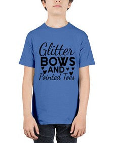 Glitter bows and pointed toes 129# - ballet - Youth Tee Unisex