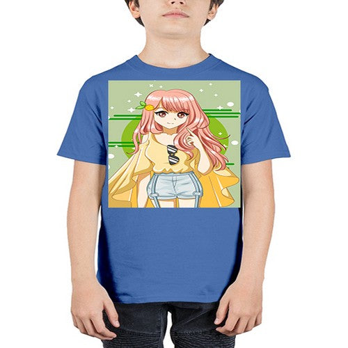 Happy and cute yellow blouse in summer holiday 43# - anime - Youth Tee Unisex